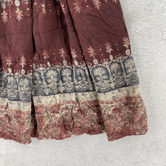 Starfire Women Skirt Size 6 Multicolor Geometric Pull On Maxi Rayon Southwestern - Picture 4 of 12